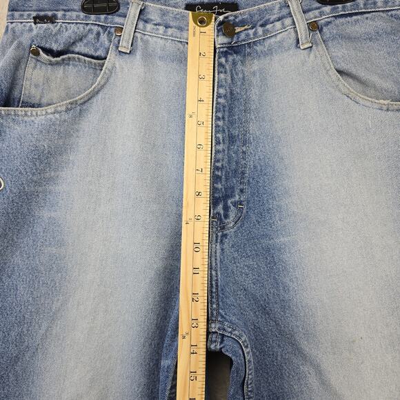 Vintage Sean John Jeans Mens 36x31 Blue Y2K Baggy Wide Skater Hip Hop Faded - Picture 15 of 16